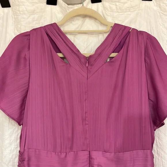 NWT Anthropologie Deep V purple mini dress - Picture 12 of 12